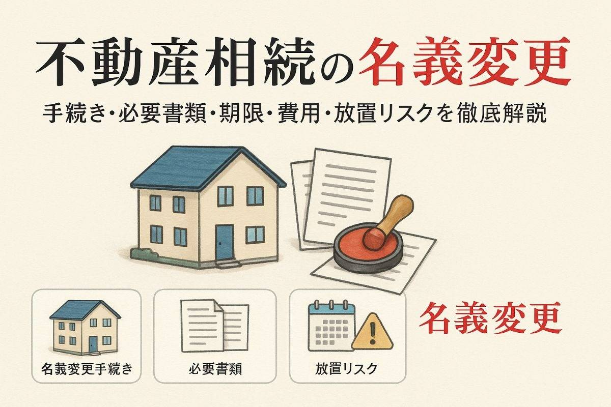 相続した不動産の名義変更手続きと必要書類を解説｜期限・費用・放置リスク